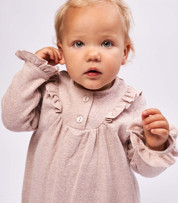 Jurk Lucia Oudroze Met ruffles