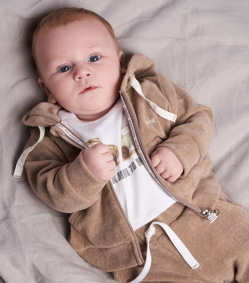 T-shirt Aerobic Talk Mini To Me Beige - Blauw