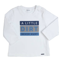 T-shirt Aerodoux A little dirt never hurt Wit