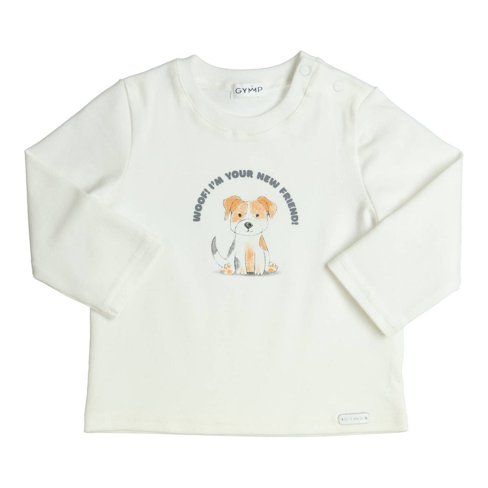 T-shirt Lange Mouw Aerodoux Wood Offwhite
