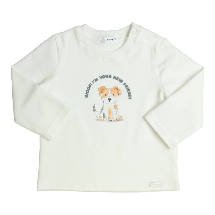 T-shirt Lange Mouw Aerodoux Wood Offwhite
