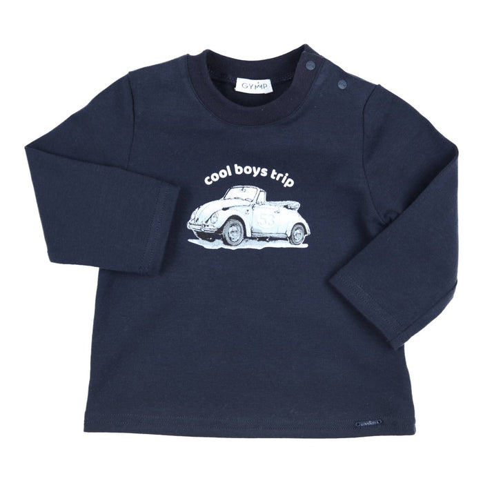 T-shirt Lange Mouw Aerodoux Cool Boys Trip Marineblauw