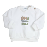 Sweatshirt Carbon Weiß – Grün