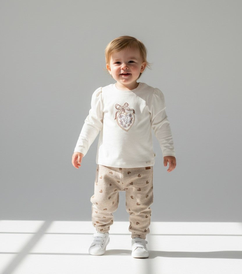 T-shirt lange mouw Aerodoux Hart Bruin