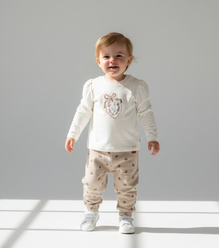 T-shirt lange mouw Aerodoux Hart Bruin