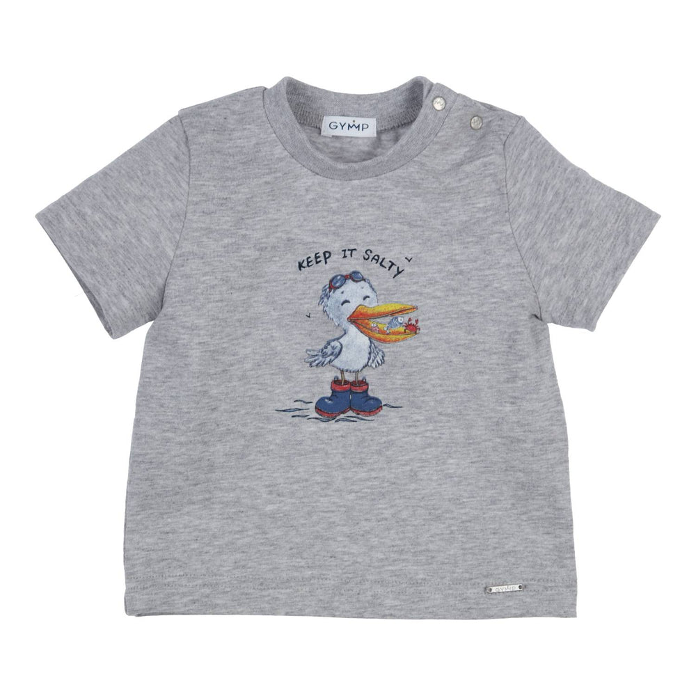 T-shirt Aerochine Keep It Salty Grijs