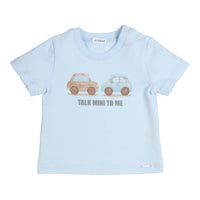 T-shirt Aerobic Talk Mini To Me Beige - Blauw