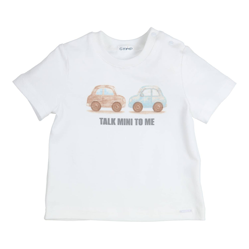 T-shirt Aerobic Talk Mini To Me Beige - Blauw