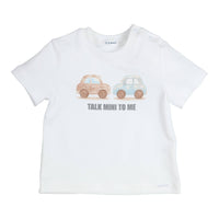 T-shirt Aerobic Talk Mini To Me Beige - Blauw