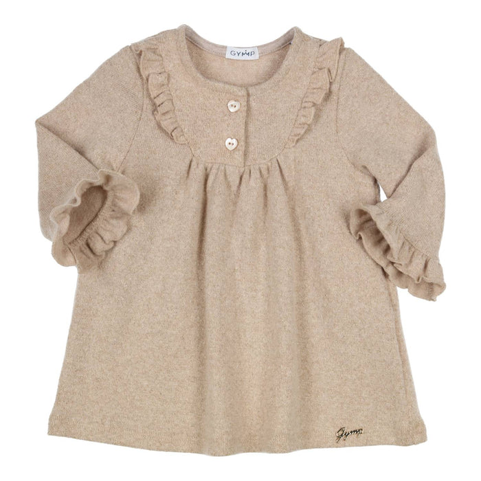 Jurk Lucia Beige Met ruffles