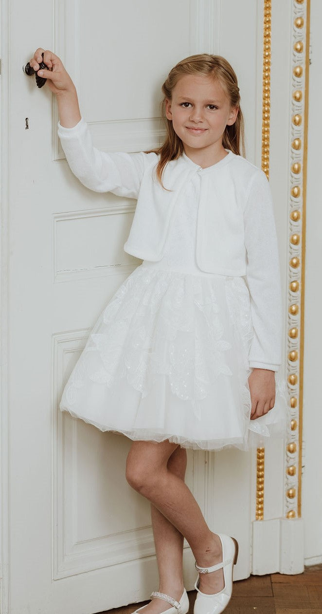 Witte feestjurk met tule rok