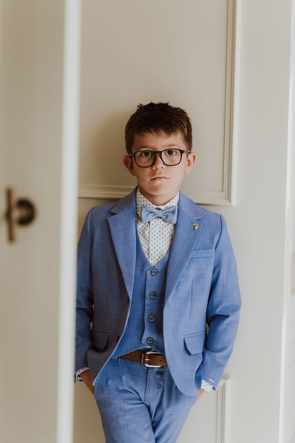 Stijlvol blauw kostuum voor jongens