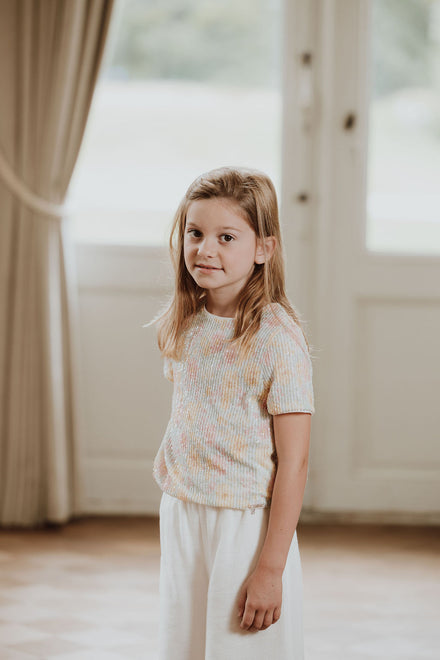 Metallic jacket & wide leg broek